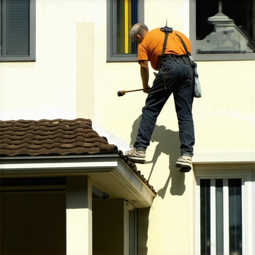 Expert Exterior Painting Using Weather-Resistant Paints Professional painter applying weather-resistant exterior paint with advanced techniques.