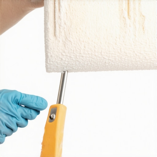 Painter maintaining tools for long-lasting house paint results