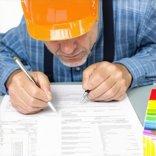 Homeowner analyzing line items in a detailed house painting bid with contractor