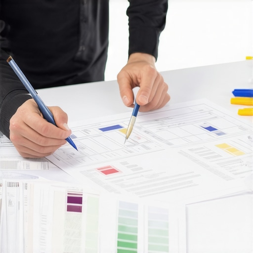 Evaluating a painting quote meticulously Homeowner analyzing a detailed painting bid with a contractor