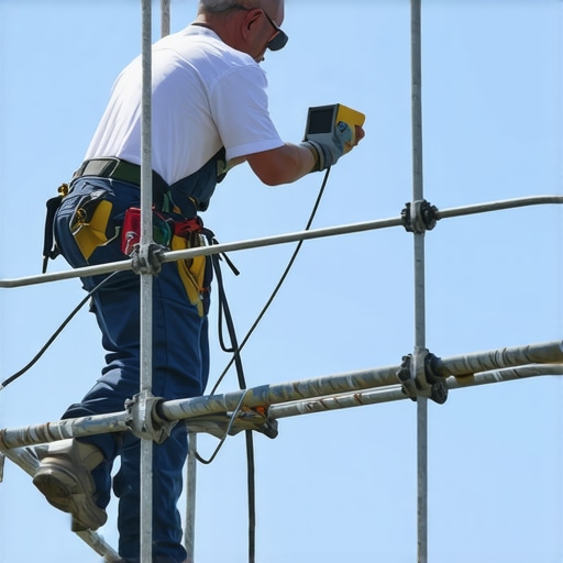 Weather-Ready Painting in Action Painter monitoring weather conditions before painting exterior house walls.