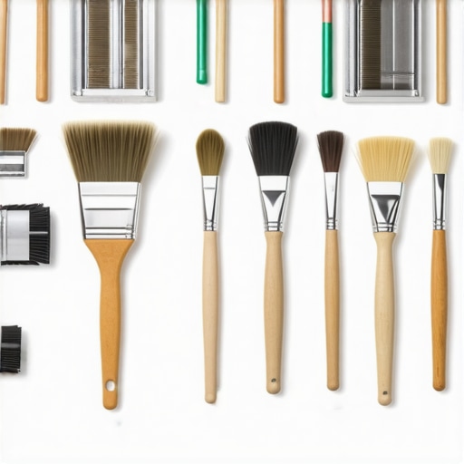 Essential Painting Tools and Maintenance Supplies Organized toolbox with painting tools and cleaning supplies for house painting