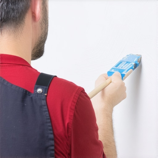A professional painter carefully priming a wall to ensure proper adhesion and durability of the paint.