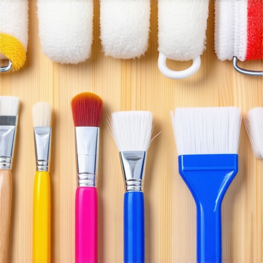 A selection of high-quality painting tools and storage containers used by homeowners for maintaining house paint jobs.