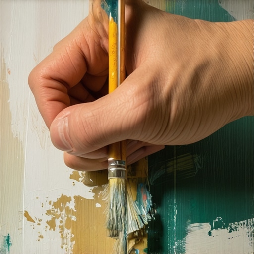 A painter carefully applies paint along the edge of a wall for a clean line