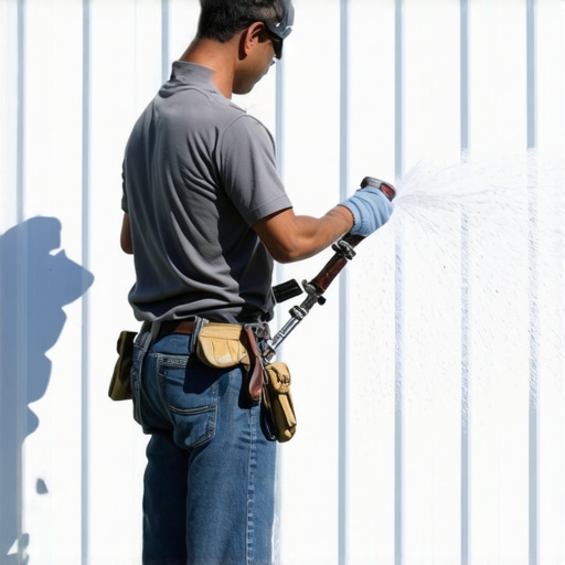 Painting metal siding with a spray gun for a smooth finish