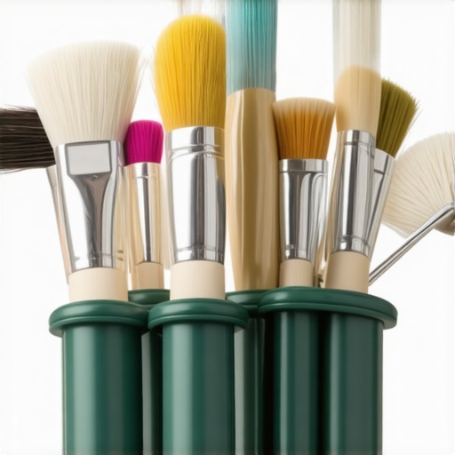 Painting tools being cleaned and stored in a workshop