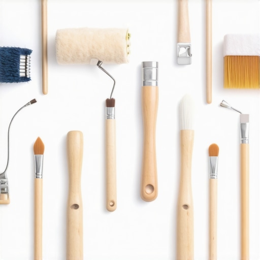 Professional Painting Tools High-quality paint brushes and rollers used for house painting