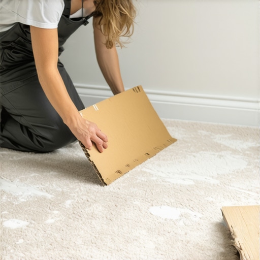 The Cardboard Hack for Painting Your Baseboards Over Shag Carpet