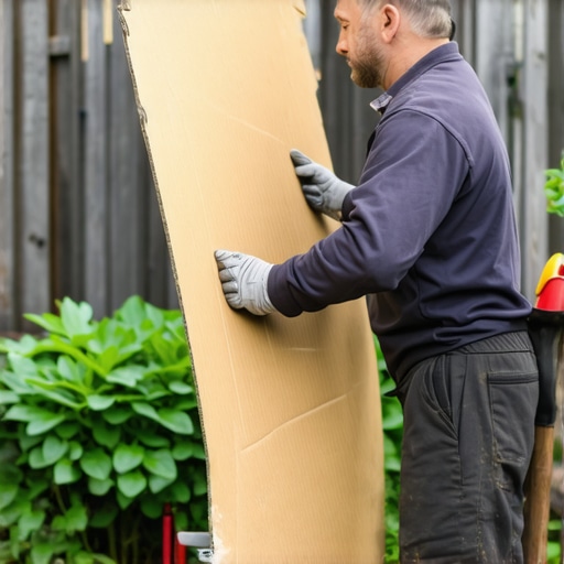 The Cardboard Shield Method for Protecting Your Garden While Painting