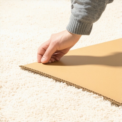 The Cardboard Trick for Clean Edges on Shag Rugs