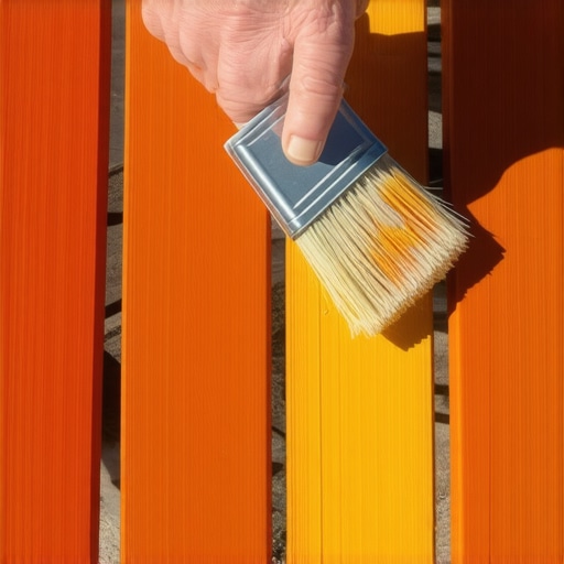 Applying Deck Stain Evenly A person staining a wooden deck with a brush, demonstrating proper technique for an even finish.