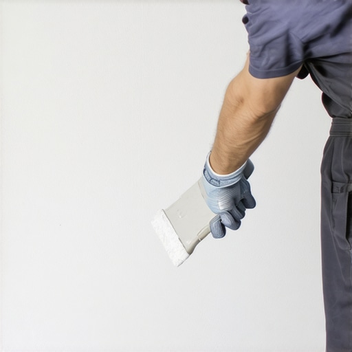 A painter's hand carefully applying a clear topcoat to painted wall, showcasing tools and technique for durability