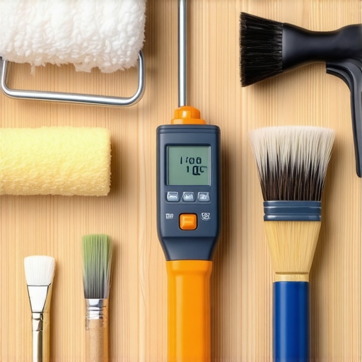 Essential Painting Tools for Long-Term Durability A professional painter's workspace with specialized tools laid out neatly.