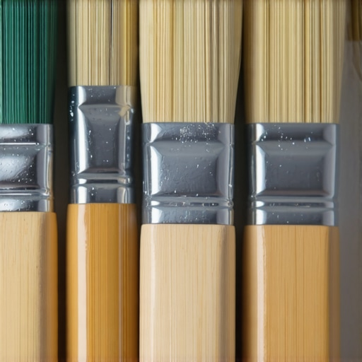 Well-maintained painting tools ready for future projects.