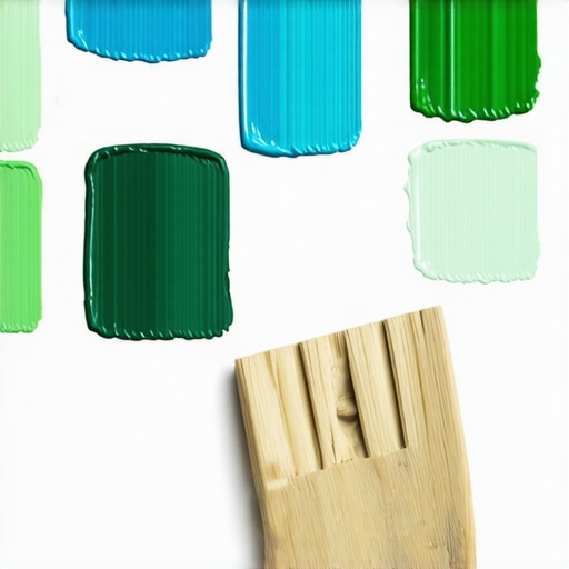 Painter applying paint samples on wall