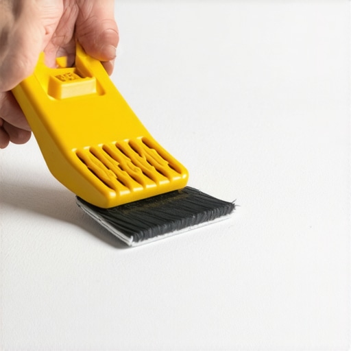 Homeowner sanding wall and cleaning surface before painting