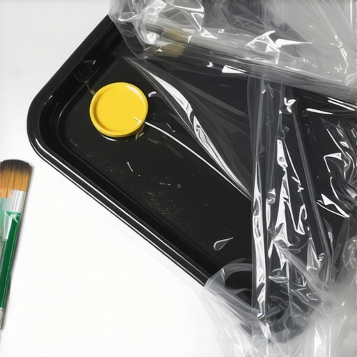 The Plastic Wrap Hack for Keeping Your Paint Tray Fresh