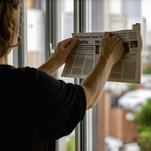 The Wet Newspaper Trick for Masking Window Panes