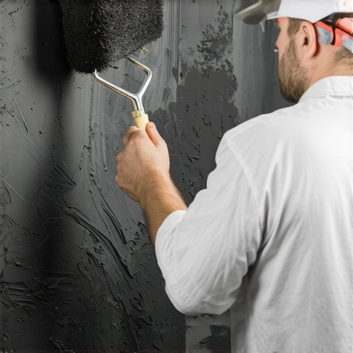 Achieving a Durable Paint Finish A paint roller applying smooth charcoal gray paint to a wall.