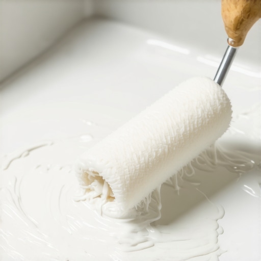 Choosing the right roller nap for professional results A close-up view of a paint roller and tray with premium paint