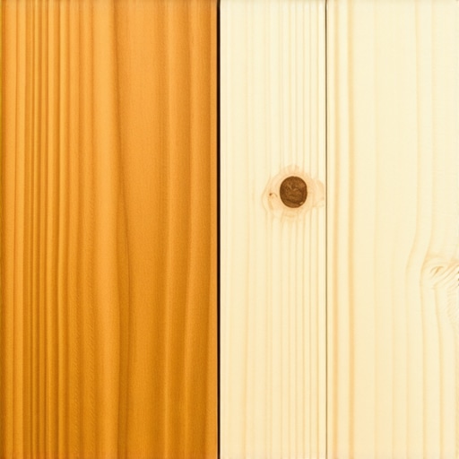 Close-up comparison of mill glaze on new cedar siding vs a sanded surface ready for house painting.