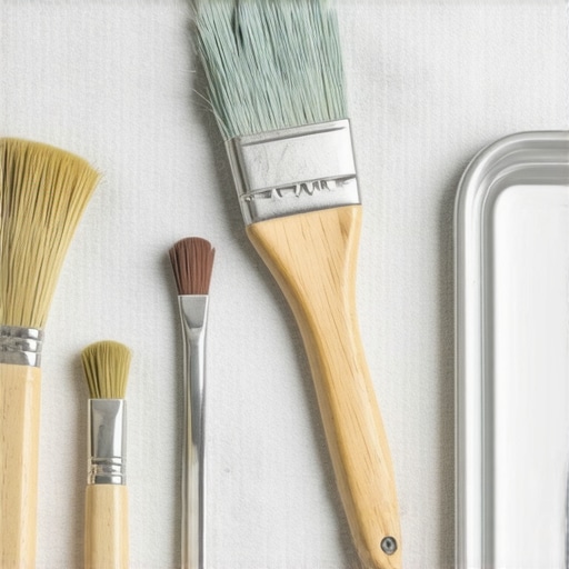 Professional Painting Tools for Longevity A collection of pro-grade painting tools including a brush comb and high-quality brush.