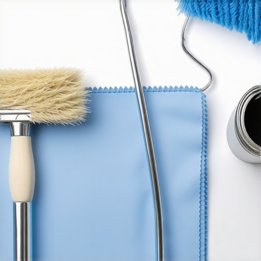 Radiator brush and mini-roller used for painting behind toilet tanks and radiators.