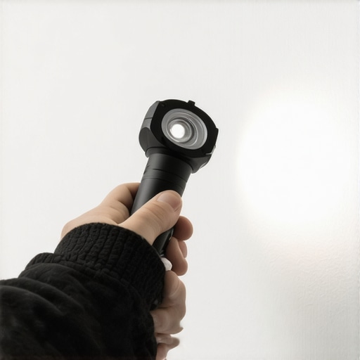 Side-lighting technique for drywall inspection Using a flashlight to find imperfections in a drywall patch before painting.