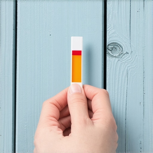 Testing Wood pH for Better Adhesion Close up of a pH test strip on cedar siding to ensure proper surface preparation before painting.
