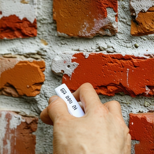 A professional testing the chemical balance of a brick wall after cleaning graffiti.